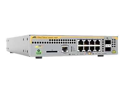 Switch Industrial-Lite PoE+ administrable capa 2 de 8 Puertos 10/100/1000 Mbps + 2 puertos SFP, 124 W