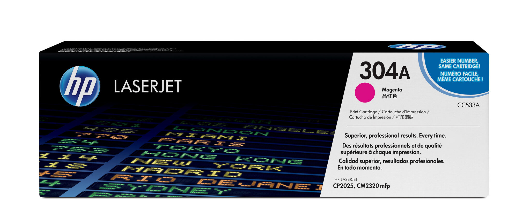 HP Cartucho original de tóner magenta 304A LaserJet