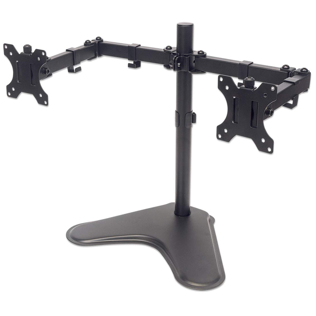 Manhattan Monitor Mount for 2 Monitors 13" to 32" Desktop Dual Articulating Arms Black