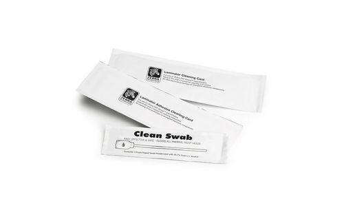 Zebra Cleaning Card Kit 5 Cards ZC100/300 White