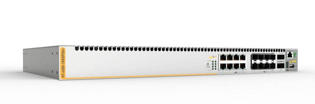 Switch Stackeable Inteligente Capa 3, 8 puertos 1 G / 2.5 G / 5 G / 10 G BaseT PoE+, 8 puertos 1 G / 10 G SFP+ y 2 puertos 40 G QSFP, 240 W