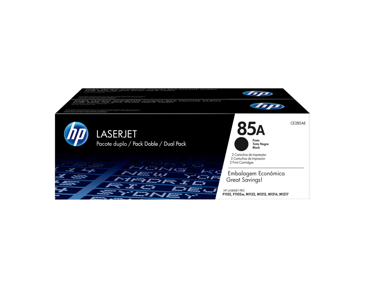 HP Paquete de 2 cartuchos originales de tóner negro 85A LaserJet