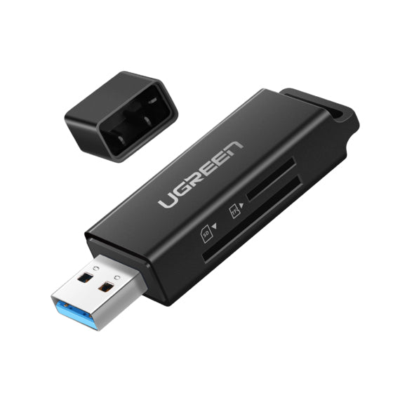 Lector de tarjetas SD portátil USB 3.0 de doble ranura / adaptador de tarjeta de memoria flash concentrador para TF SD Micro SD SDXC SDHC MMC RS-MMC Micro SDXC Micro SDHC UHS-I