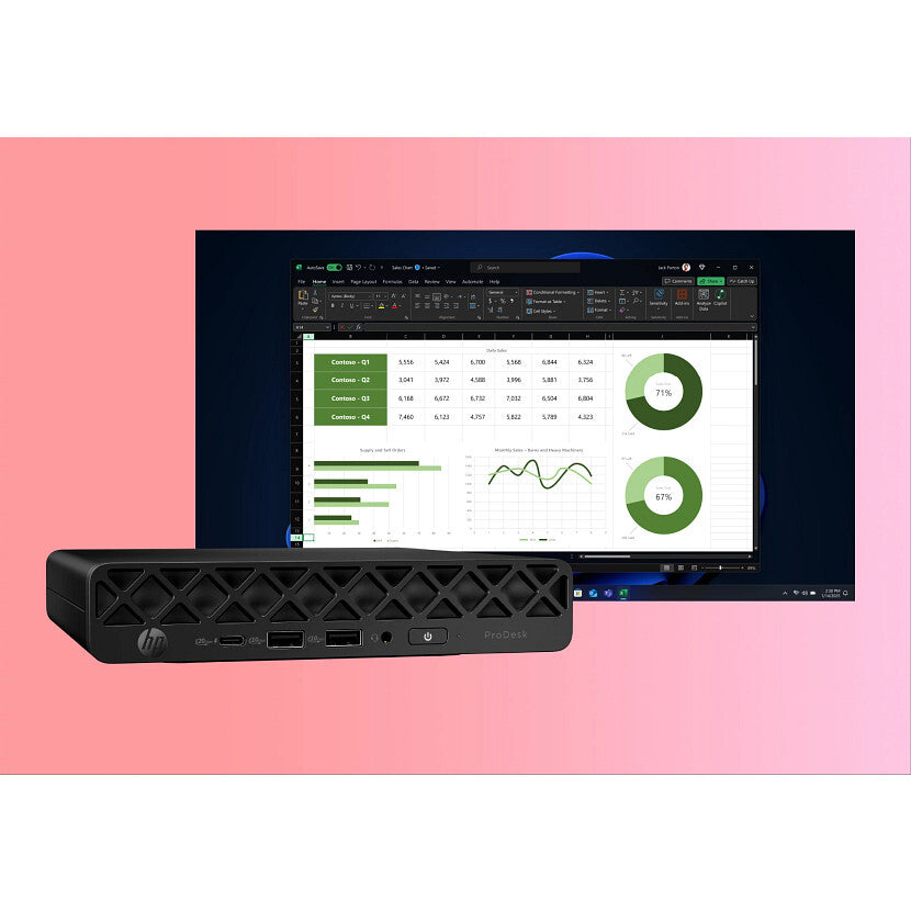 HP ProDesk 4 Mini G1i Desktop AI PC Intel Core Ultra 7 265T 16 GB DDR5-SDRAM 512 GB SSD Windows 11 Pro Mini PC