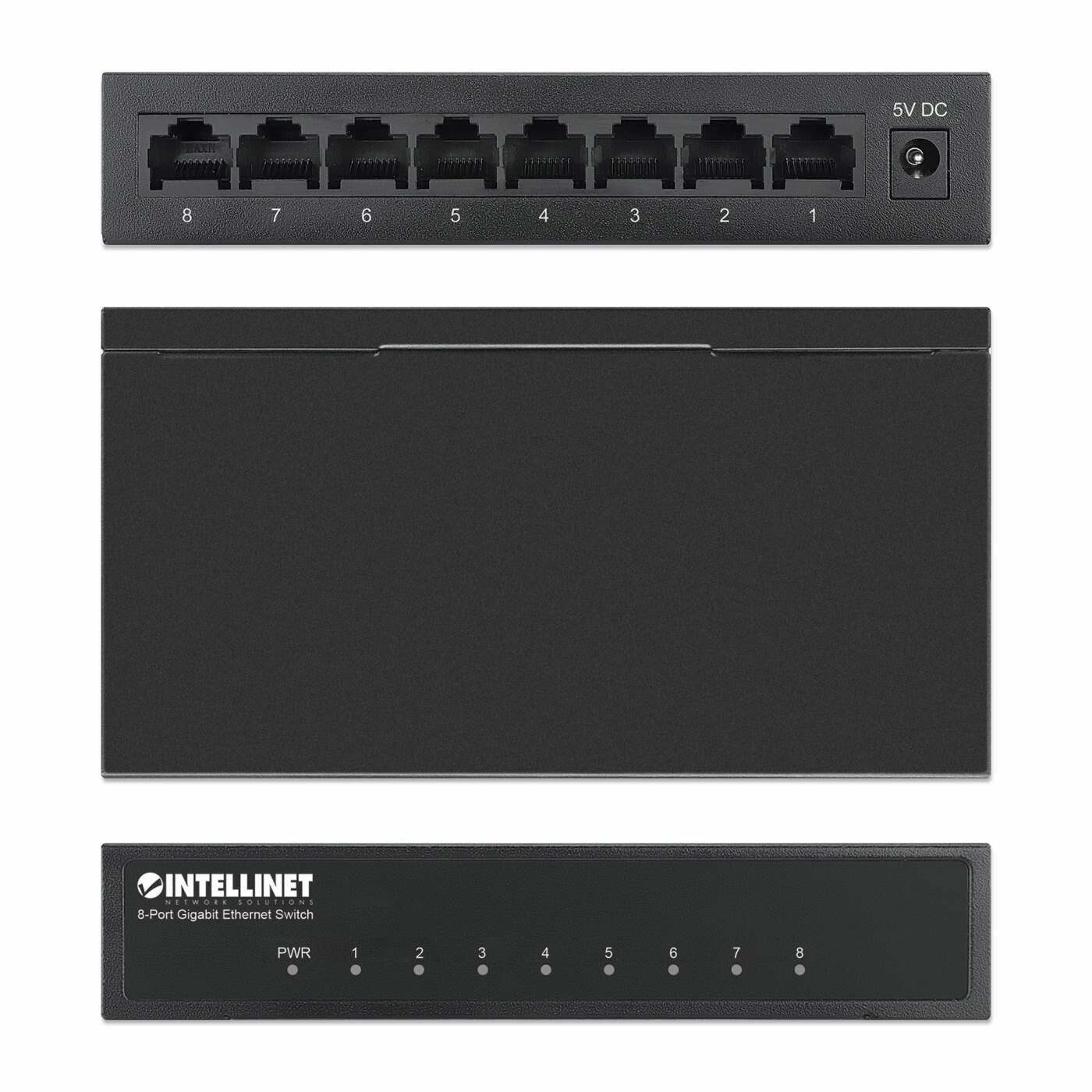 Intellinet Switch de Escritorio Gigabit Ethernet de 8 puertos