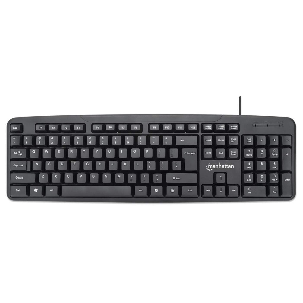 Manhattan Juego de teclado y mouse óptico, cableados