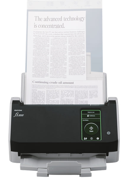 ESCANER RICOH FI-8040, 40 PPM / 80 IPM, CAPACIDAD DEL ADF 50 HOJAS, 600 DPI, CICLO RECOMENDADO 6,000 PAGINAS, 24 BITS, USB, ETHERNET, CIS X2