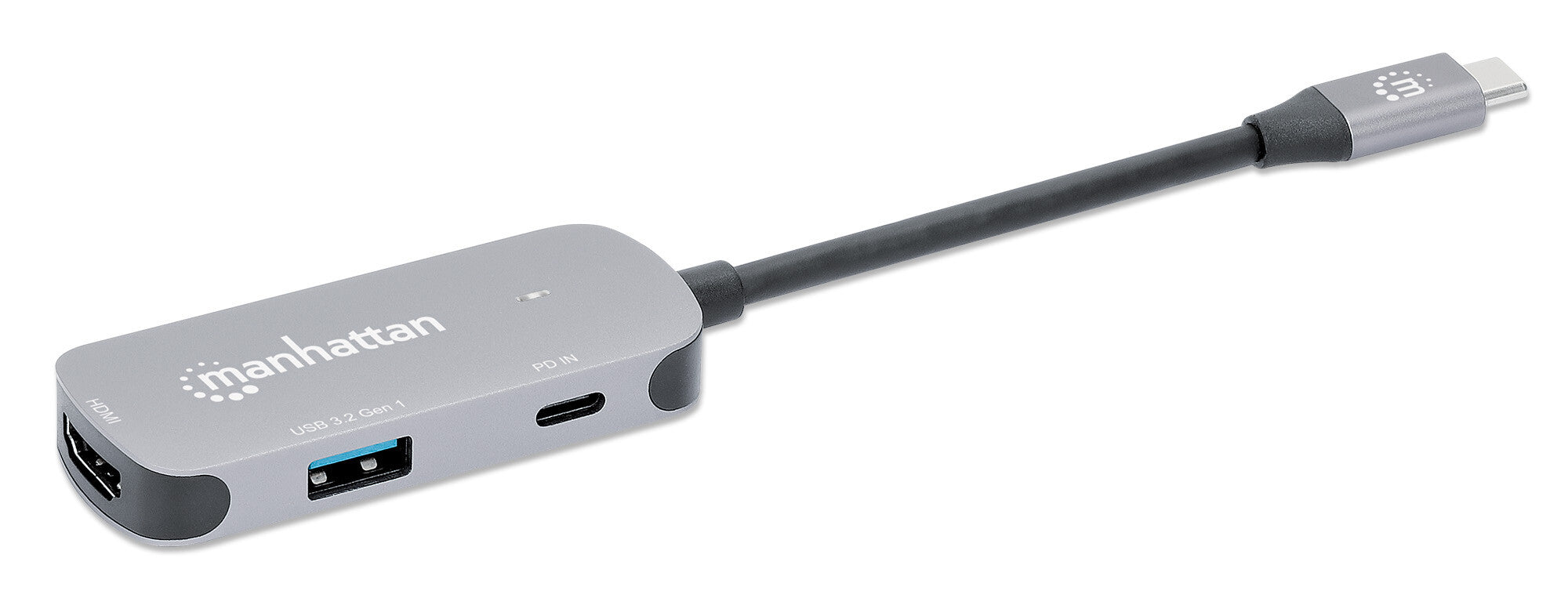 Manhattan 190299 base para laptop o replicador de puertos Alámbrico USB 3.2 Gen 1 (3.1 Gen 1) Type-C Plata