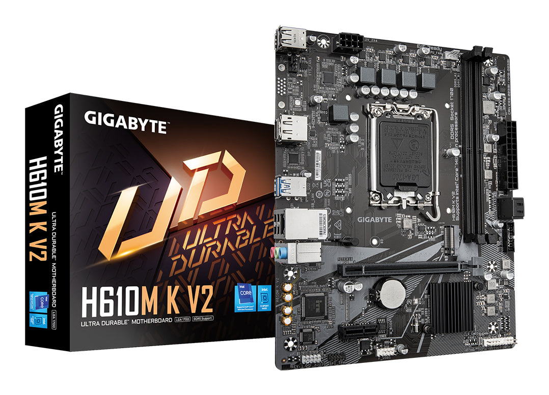 Gigabyte H610M K V2 Micro-ATX S-1700 128GB DDR5 M.2 HDMI/DP Motherboard