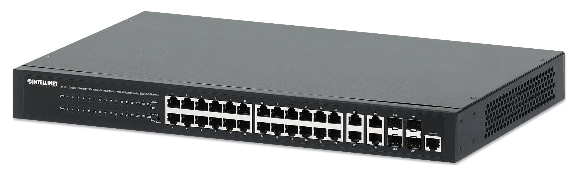 Switch Intellinet Administrable 24 puertos PoE con 4