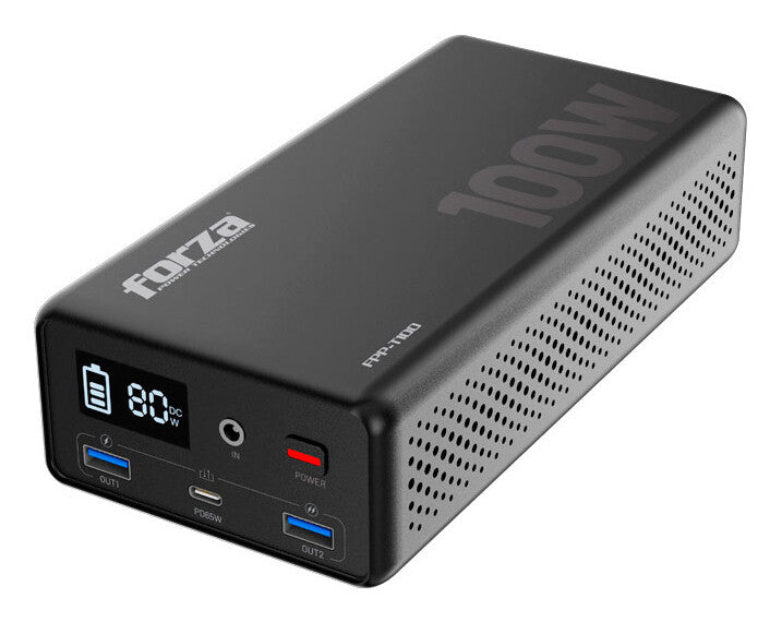 Forza Power Technologies FPP-T100 batería externa Fosfato de hierro-litio (LiFePo4) 25200 mAh Negro