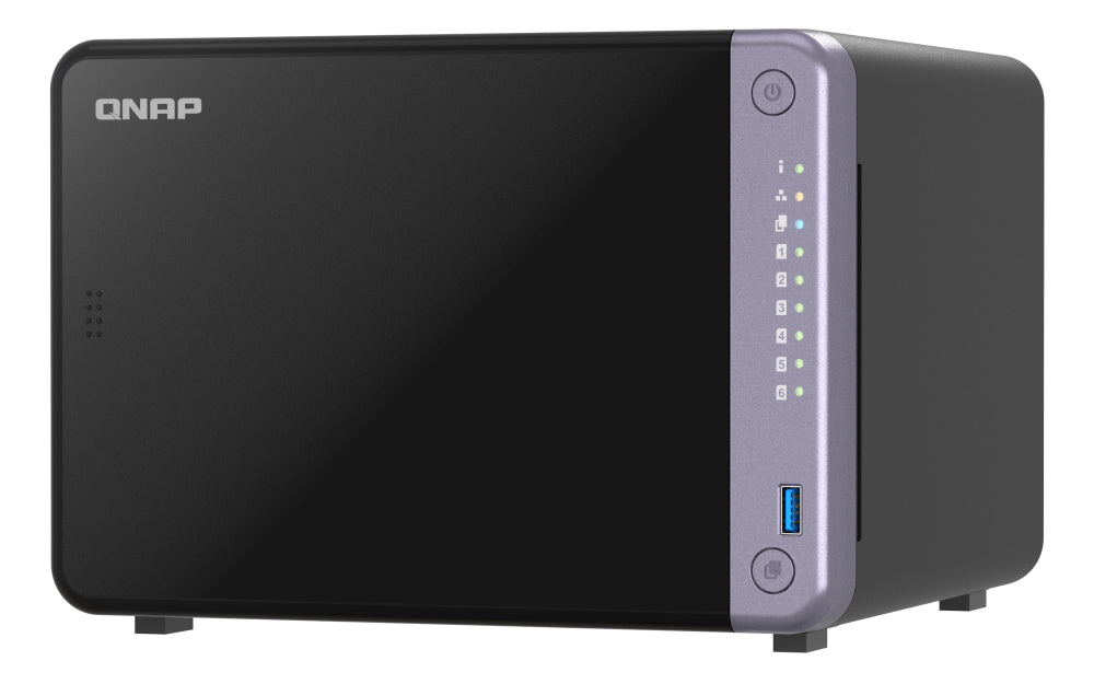 QNAP NAS Unit ARM Alpine AL524 Quad Core 2.0GHz CPU 4GB RAM RJ45 10GbE 6-Bay 3.5" Linux Diskless