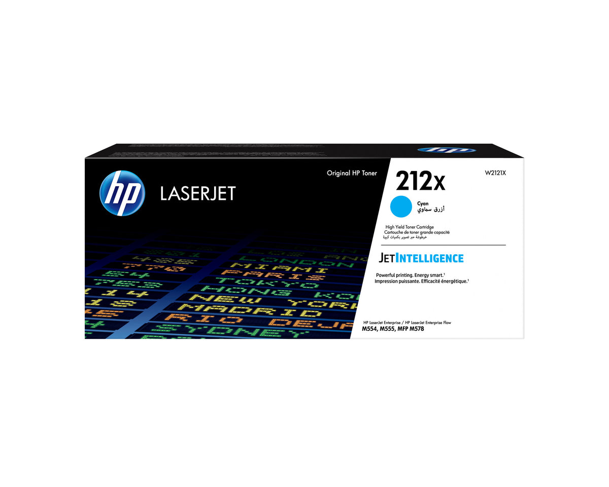 HP Cartucho de tóner original LaserJet 212X de alto rendimiento, cian