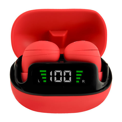 Perfect Choice PC-117087 audífono y auriculare Auriculares True Wireless Stereo (TWS) Intra auditivo Música USB Tipo C Bluetooth Rojo