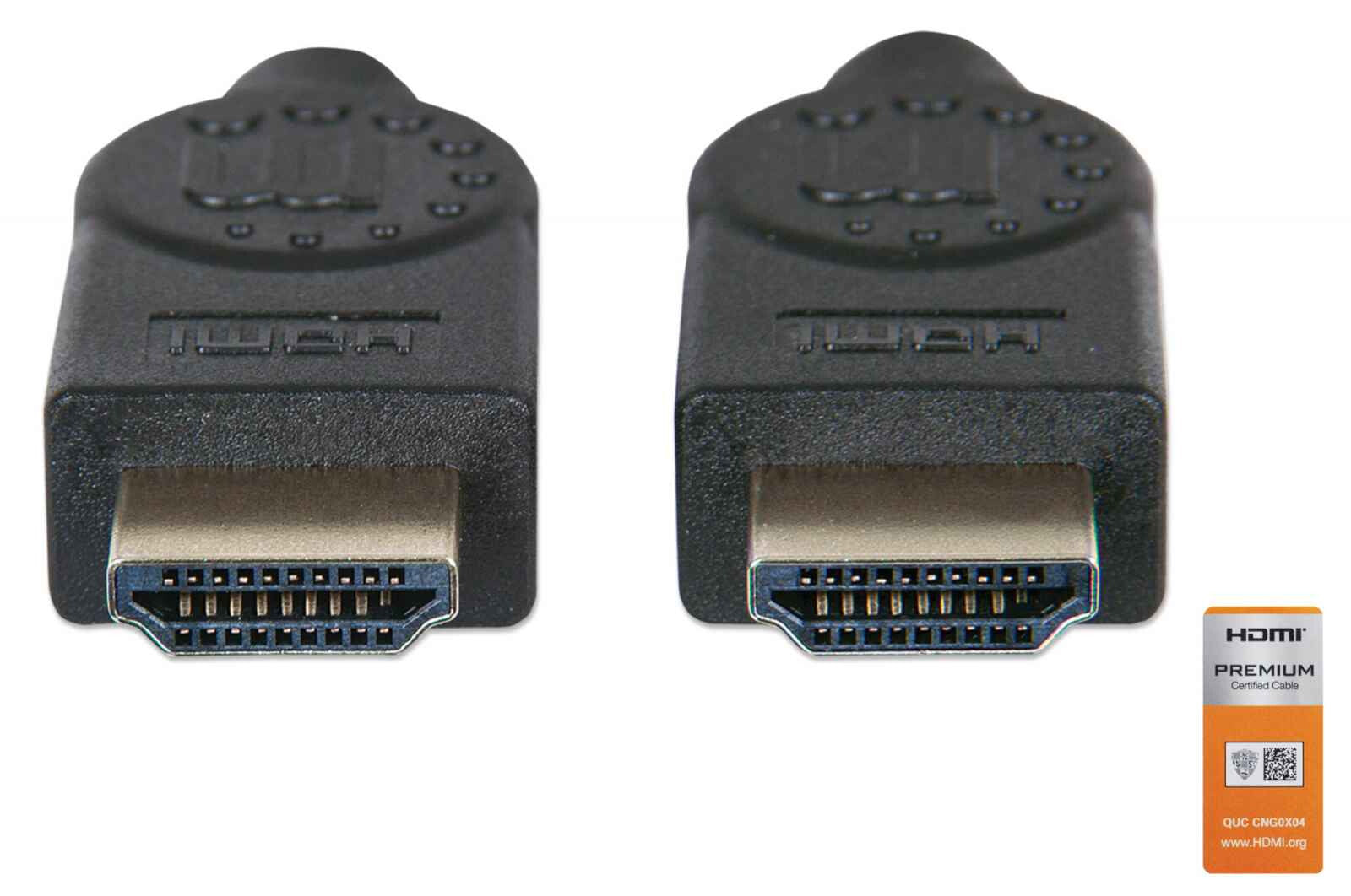 Manhattan Cable HDMI de Alta Velocidad con Canal Ethernet, Versión Premium