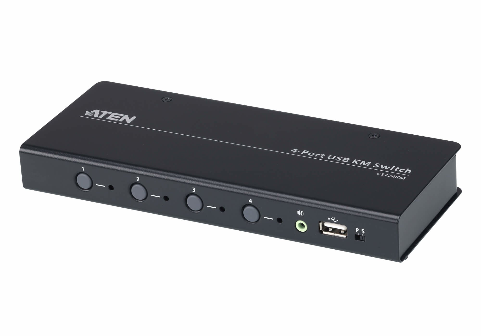 Switch KM USB| 4 Puertos | Boundless Switching | RS232 | Controla 4 Computadoras con 1 Teclado/Mouse