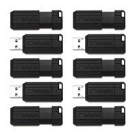 VERBATIM Flash 2.0 PinStripe 32 GB USB Drive (10-Pack)