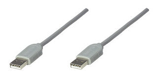 Manhattan USB A-A Cable 1.8m Gray