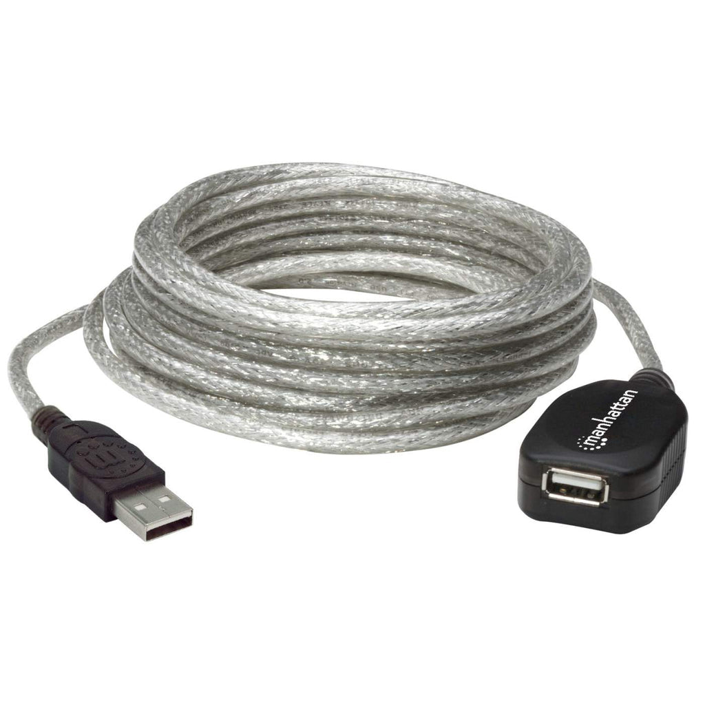 Manhattan USB-A 2.0 High-Speed Active Extension Cable 5m Silver