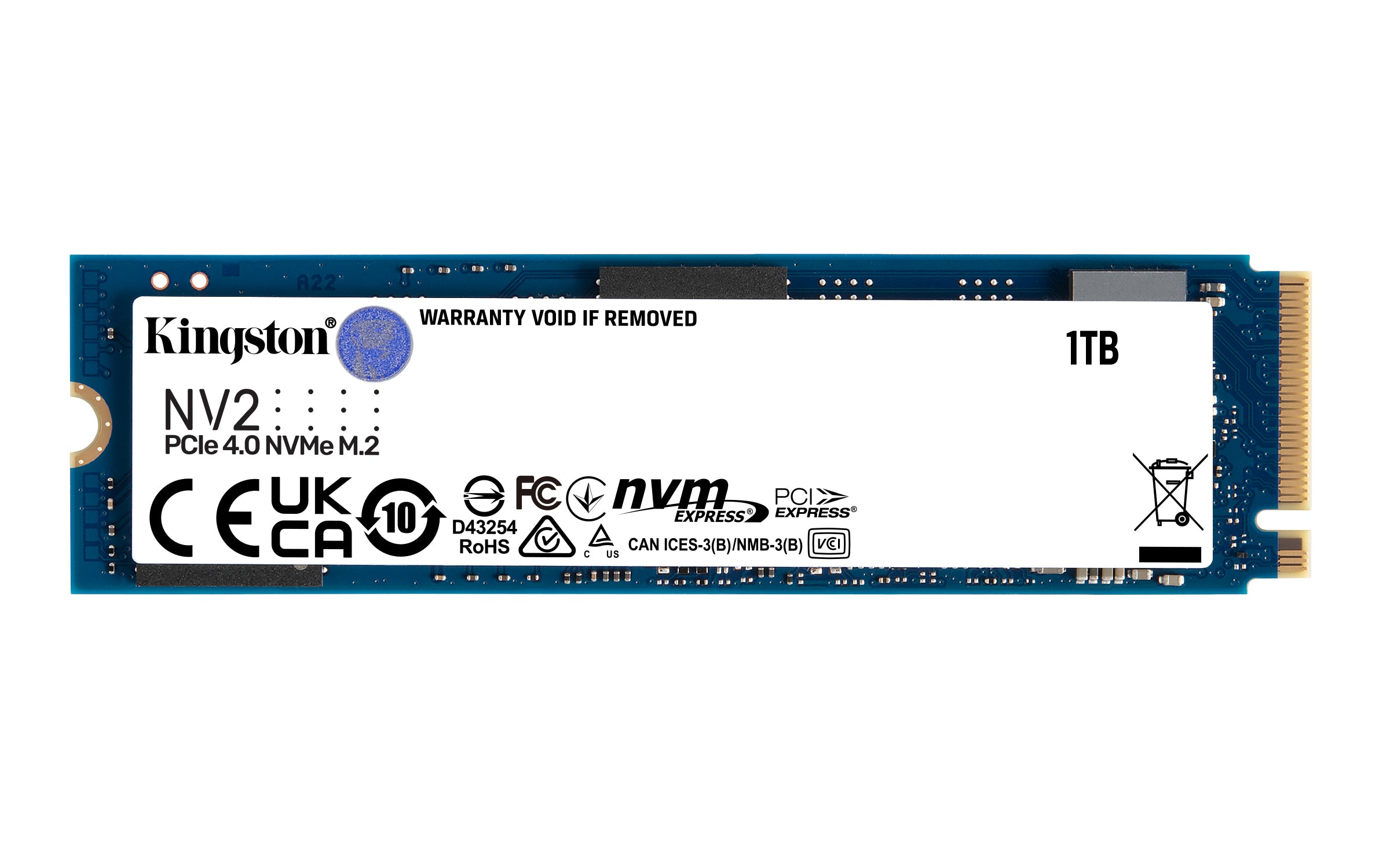 Unidad de Estado Sólido SSD Kingston 1000 GB NV2 PCIe 4.0 NVMe