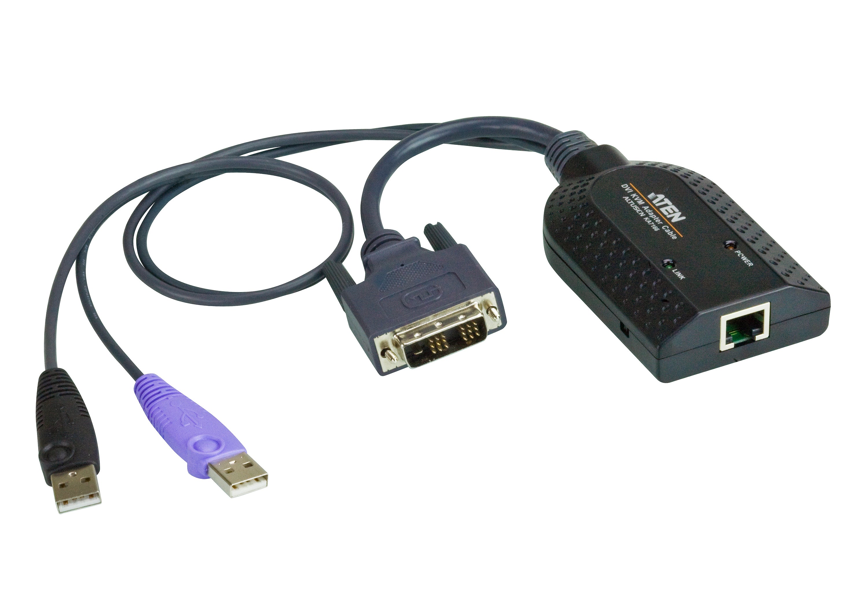 Adaptador KVM DVI USB compatible Smart Card con Virtual Media