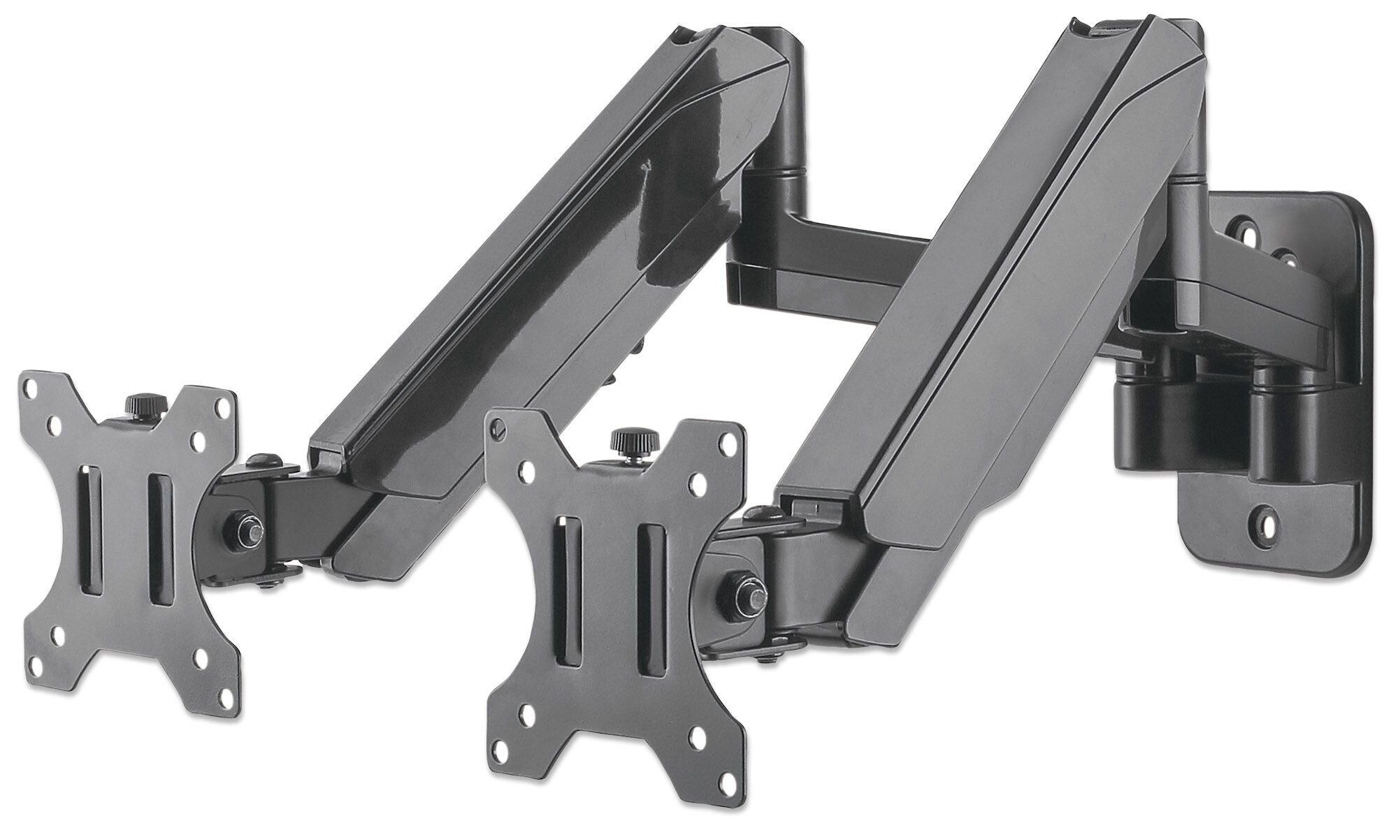 Manhattan Soporte universal de pared para dos monitores, con pistones a gas