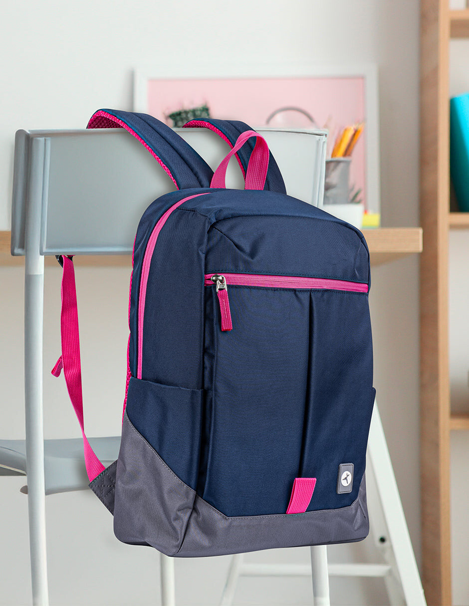 TechZone TZLBP26-A mochila Azul, Gris, Rosa Poliéster