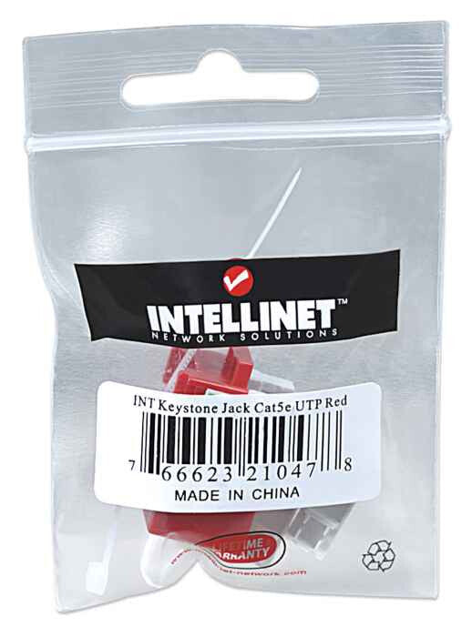 Intellinet JACK RJ45 CAT5E KEYSTONE DE IMPACTO ROJO