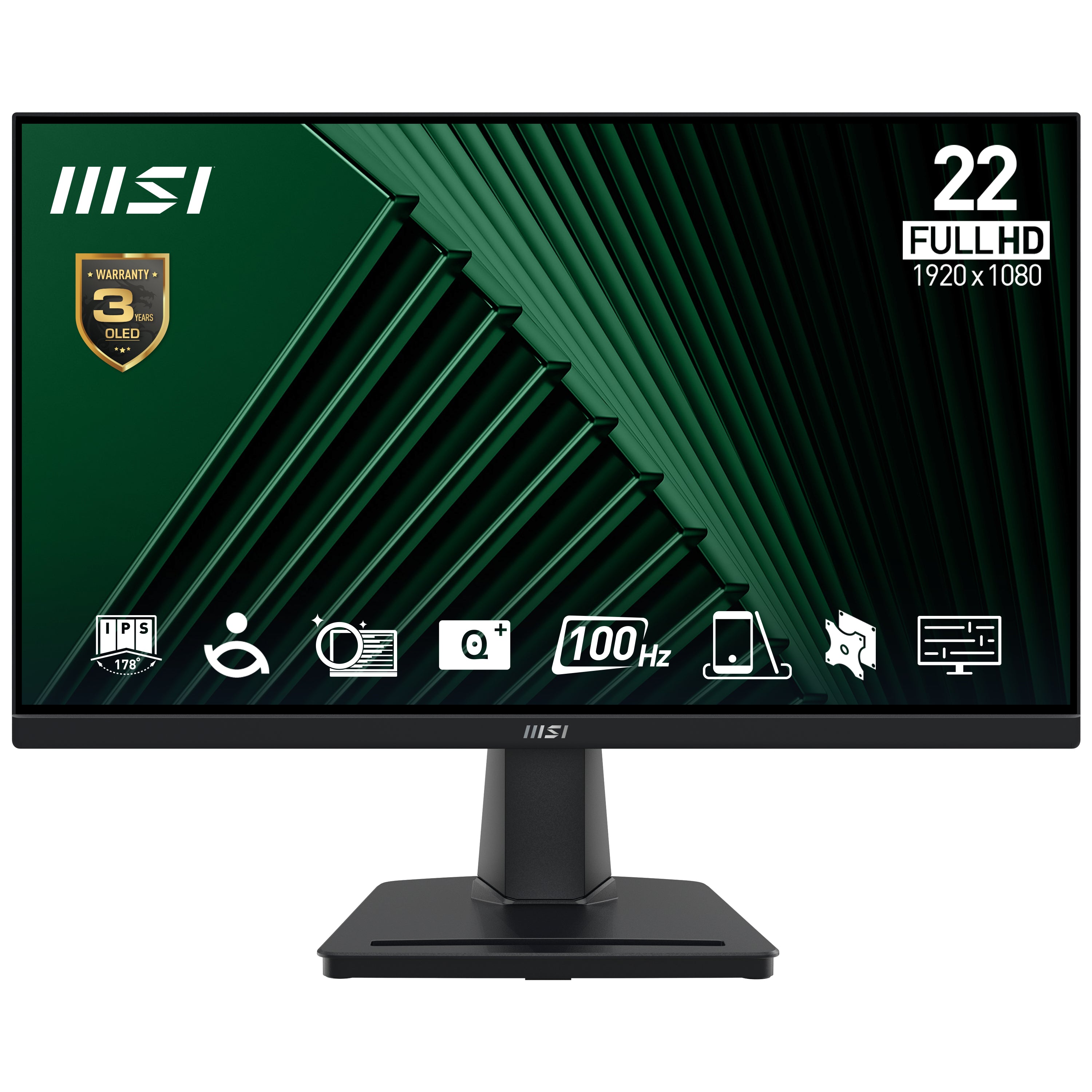 Monitor MSI PRO MP225V 21.4 " LED 1920x1080 Full HD 100Hz HDMI Negro