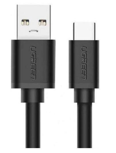 Cable USB-A a USB-C | 1 Metro | Carga y Sincronización de Datos | Carga Rápida 60W | Datos 5 Gbps | QC 3.0/2.0 | FPC | AFC | Protección Integrada | Duradero y Flexible| Caja ABS | Cubierta de TPE | Color Negro.