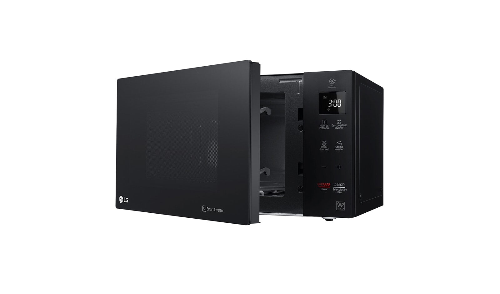 LG MS1536GIS microondas Negro Microondas con parrilla Mostrador 42 L 1400 W