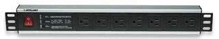 Intellinet Barra Multicontacto de 7 salidas para Montaje en Rack de 19"