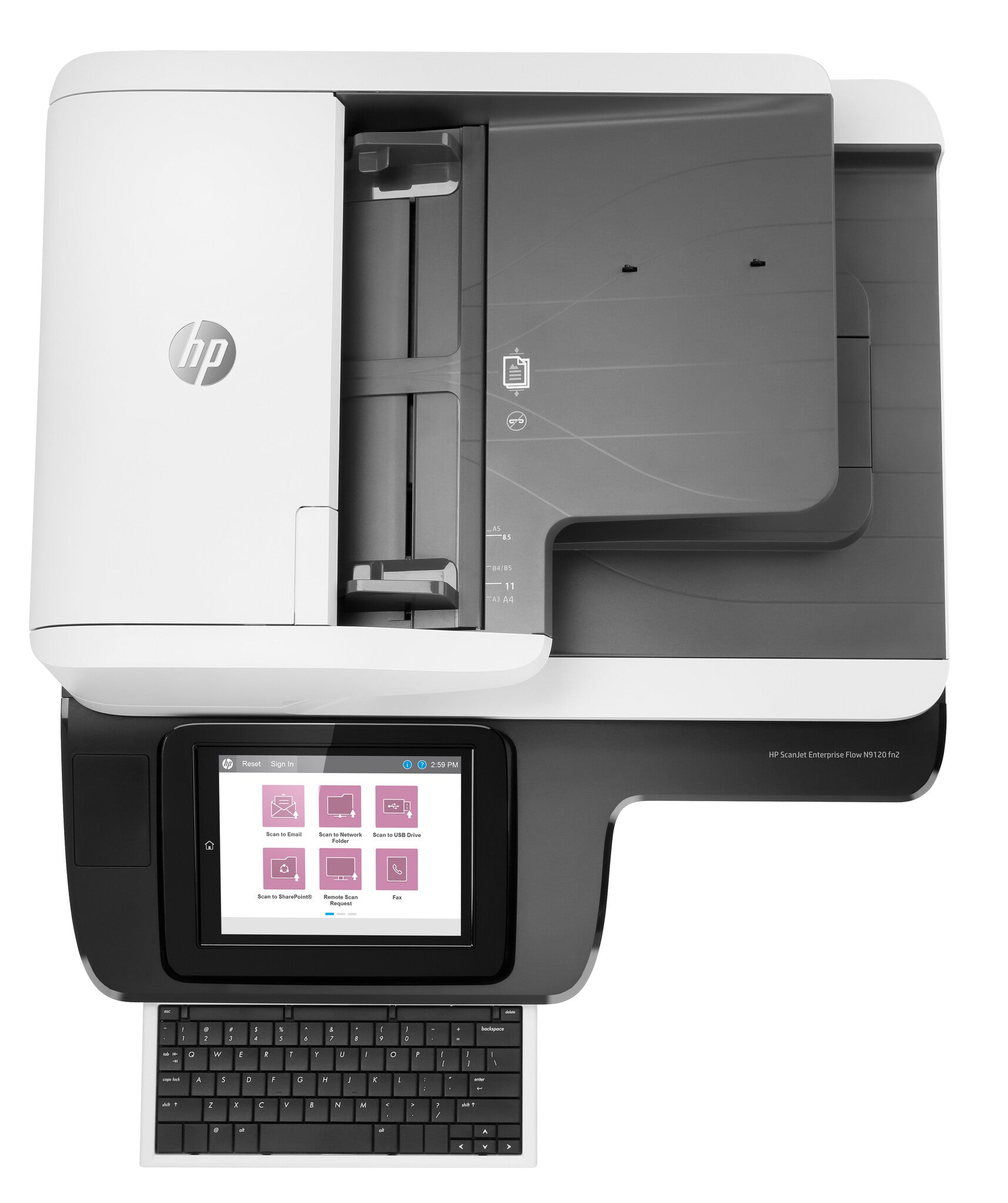 HP ScanJet Enterprise Flow N9120 fn2 Escáner de cama plana 600 x 600 DPI A3 Negro, Blanco