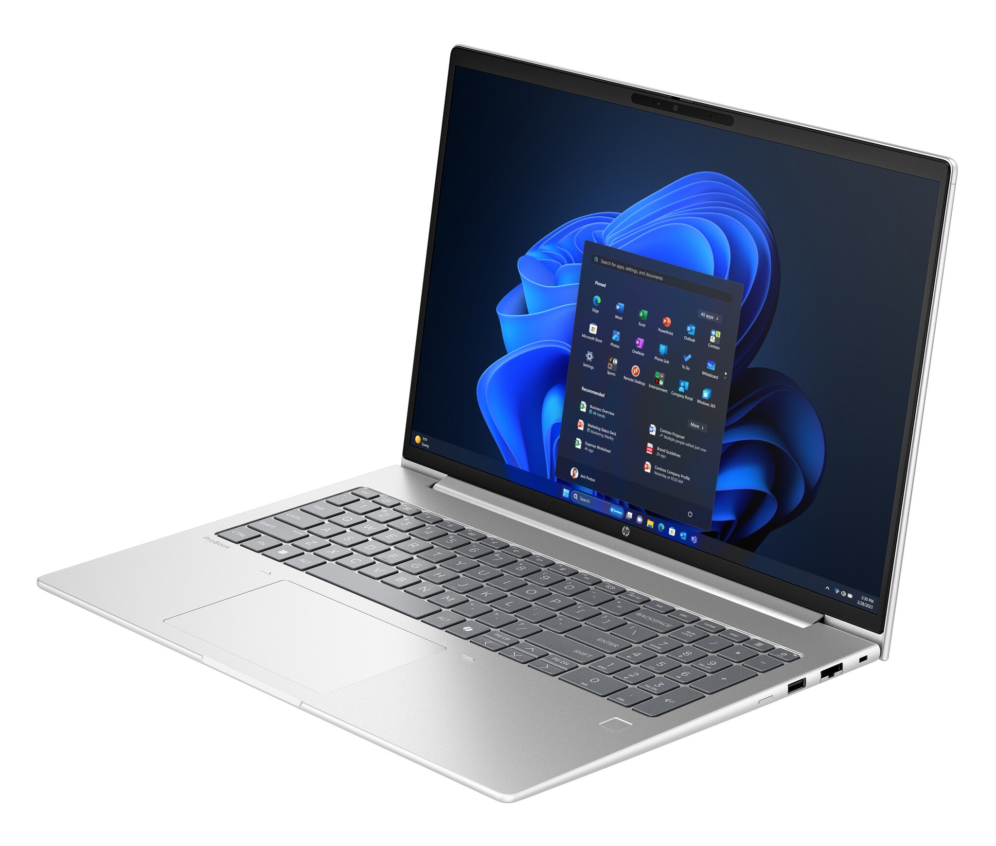 HP ProBook 4 G1a 16 inch Notebook AI PC AMD Ryzen™ 7 250 Computadora portátil 40.6 cm (16") WUXGA 16 GB DDR5-SDRAM 512 GB SSD Wi-Fi 6E (802.11ax) Windows 11 Pro Plata