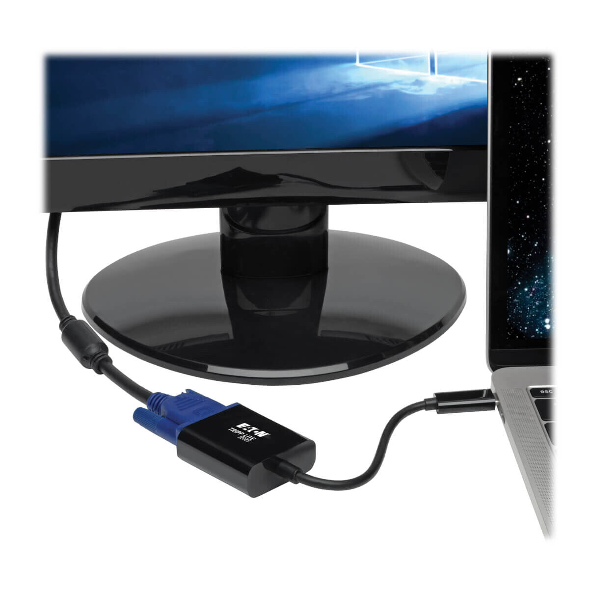 Tripp Lite U444-06N-VB-AM Adaptador USB-C a VGA con Modo Alterno - DP 1.2, Negro