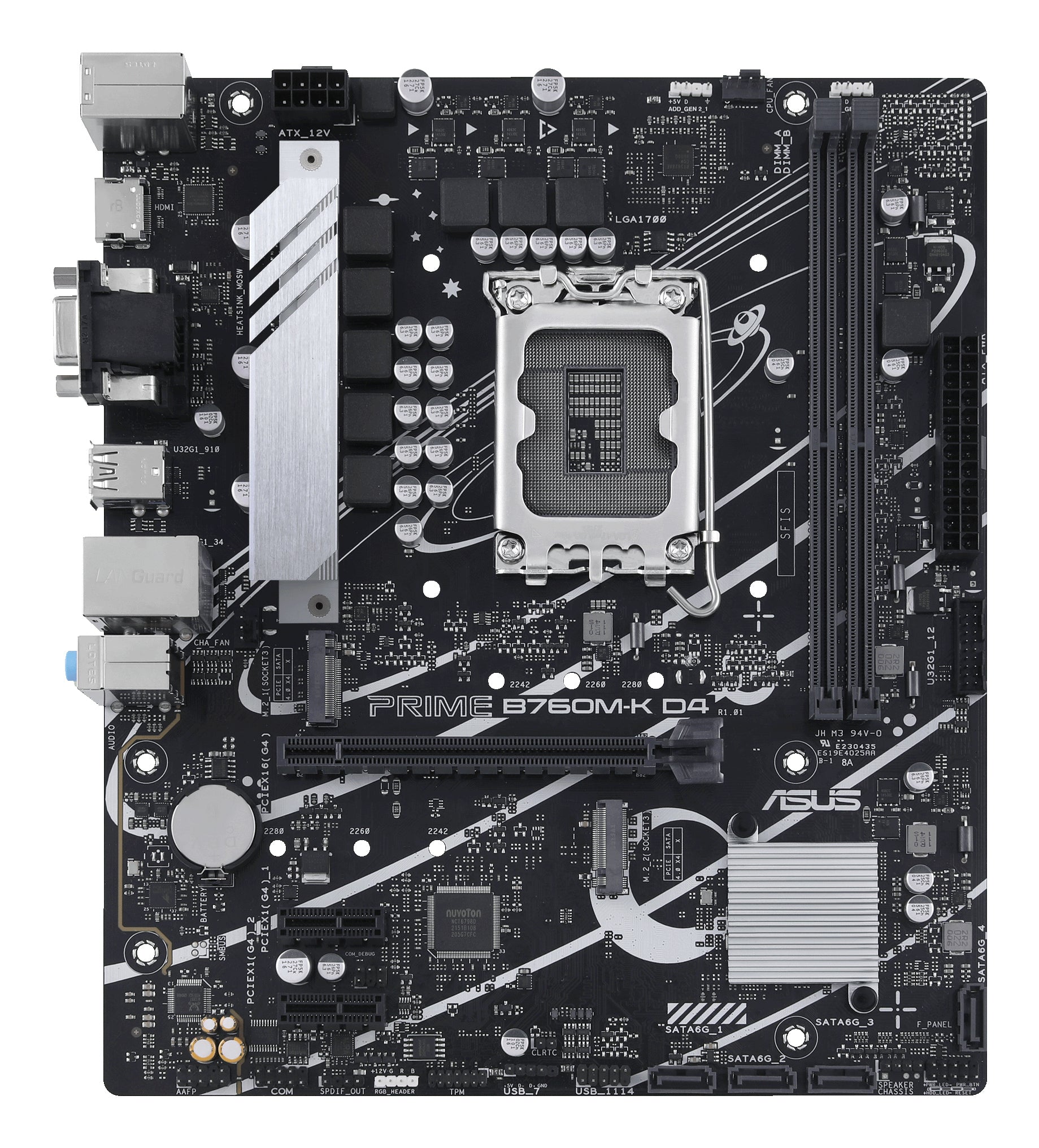 MB ASUS B760 INTEL S-1700 14A GEN /2X DDR4 3200 /HDMI /VGA /2X M.2 /4X USB 3.2 /MICRO ATX /GAMA MEDIA