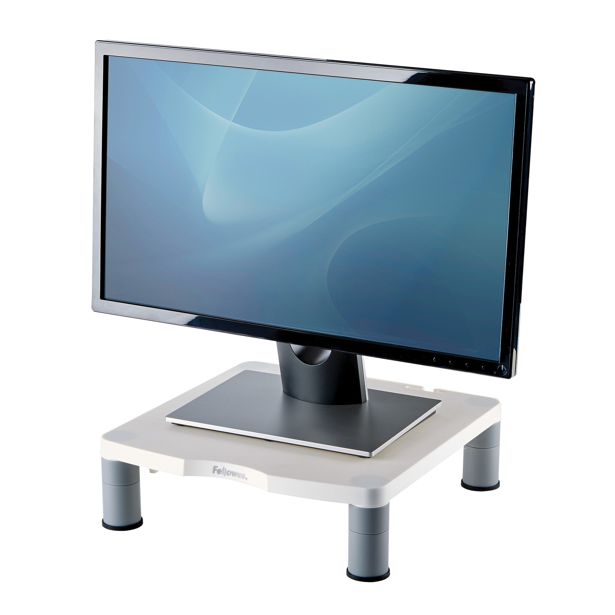Fellowes Standard Monitor Riser 53.3 cm (21") Escritorio Gris, Blanco