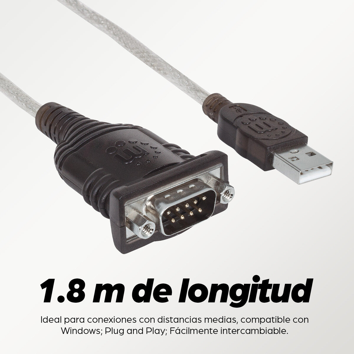 Manhattan Convertidor de USB a Puerto Serial