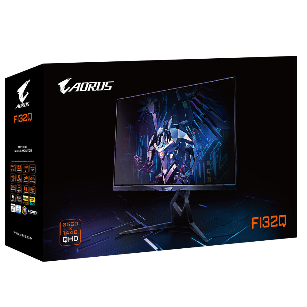 GIGABYTE FI32Q monitor de computadora 80 cm (31.5") 2560 x 1440 Pixeles 2K Ultra HD LED Negro