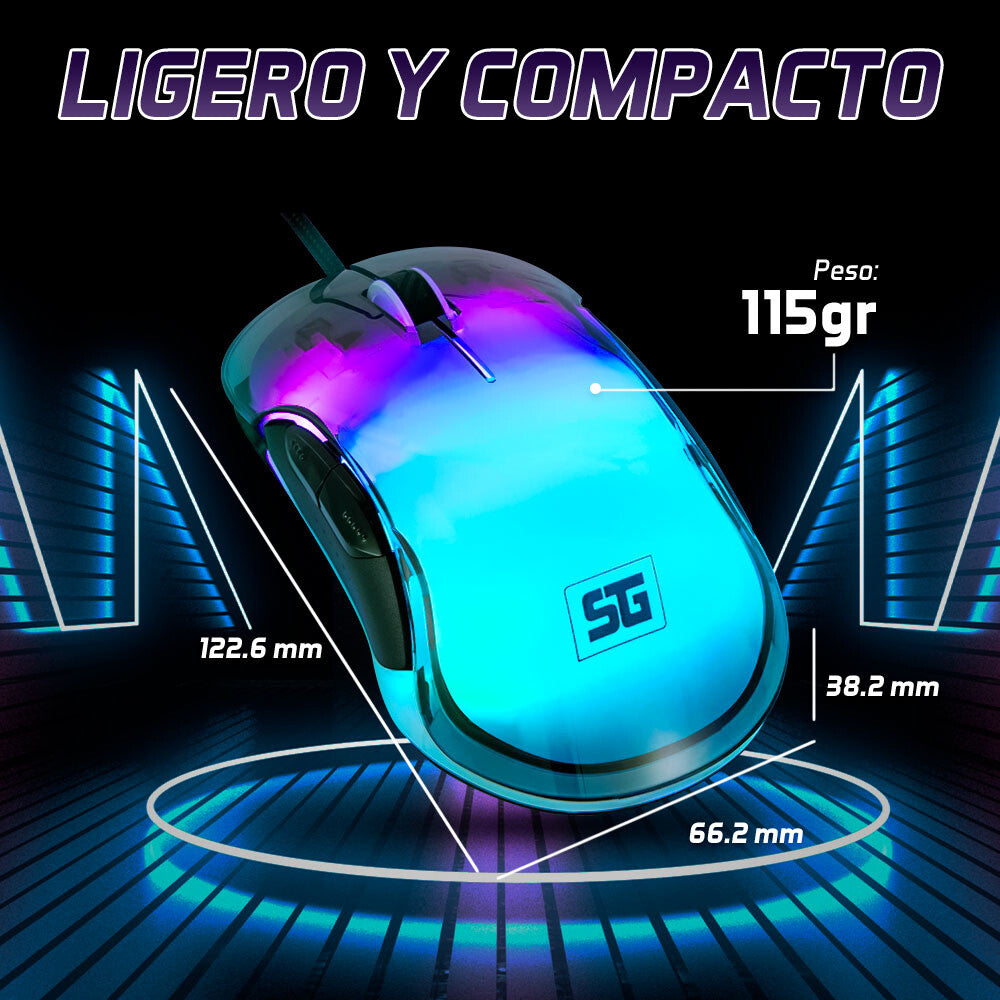 Vorago MO-505 ratón Juego Diestro USB tipo A Óptico 7200 DPI