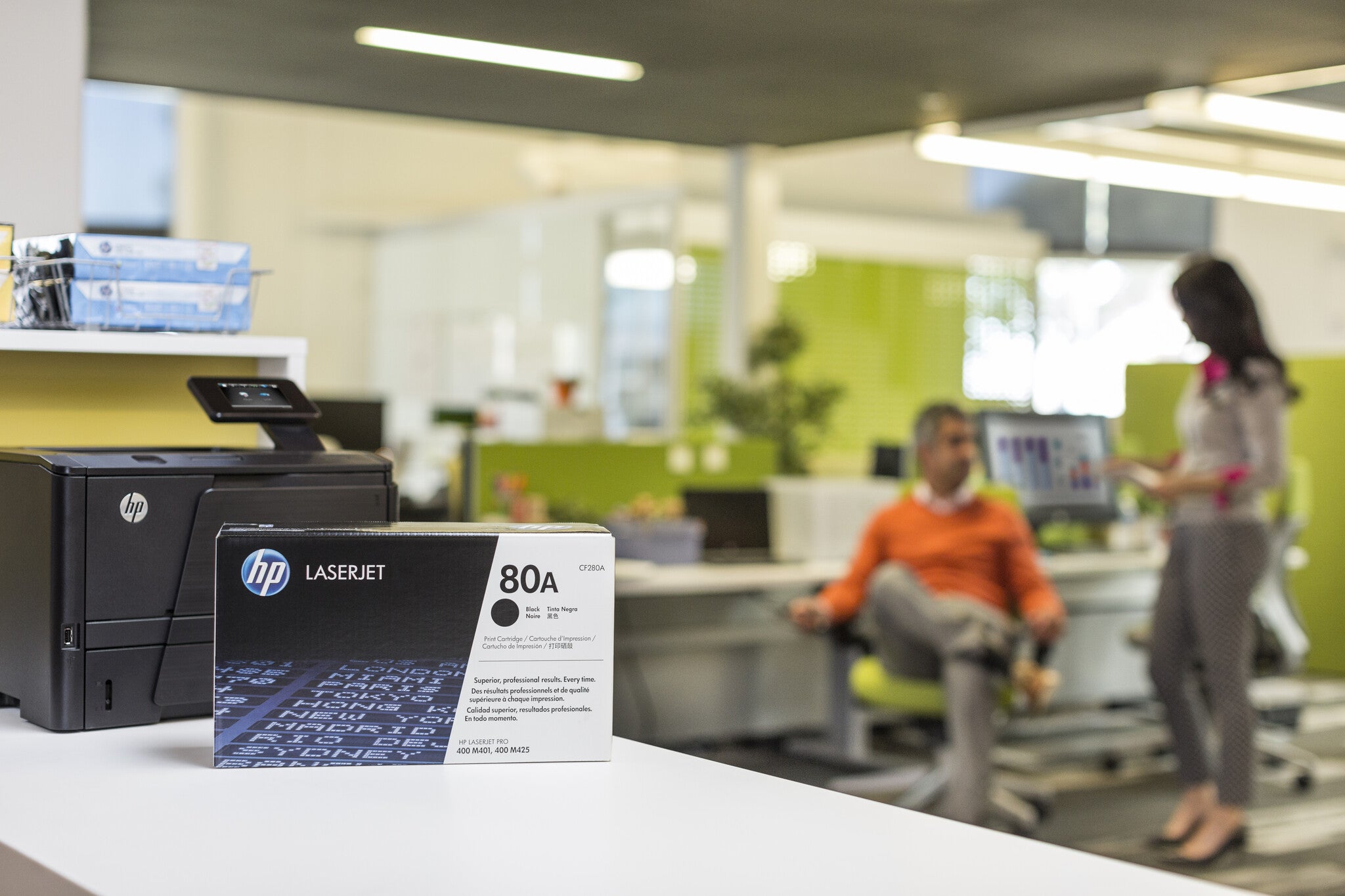 HP Cartucho original de tóner negro 80A LaserJet