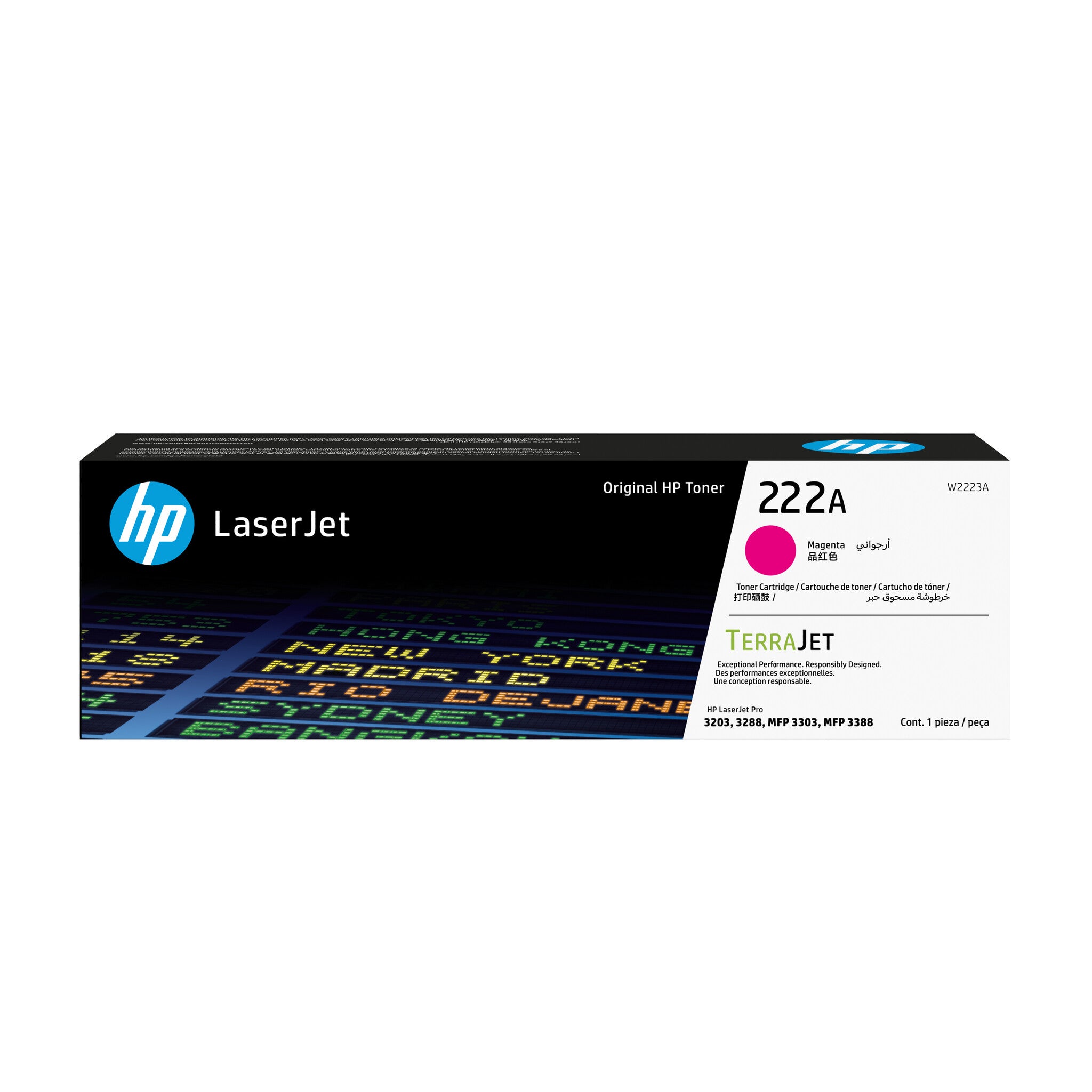 HP Cartucho de tóner Original LaserJet 222A, magenta