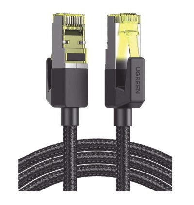 Cable Ethernet Cat7 CLASS F/FTP Redondo con Malla de Nylon 3 Metros (9.84 Pies)