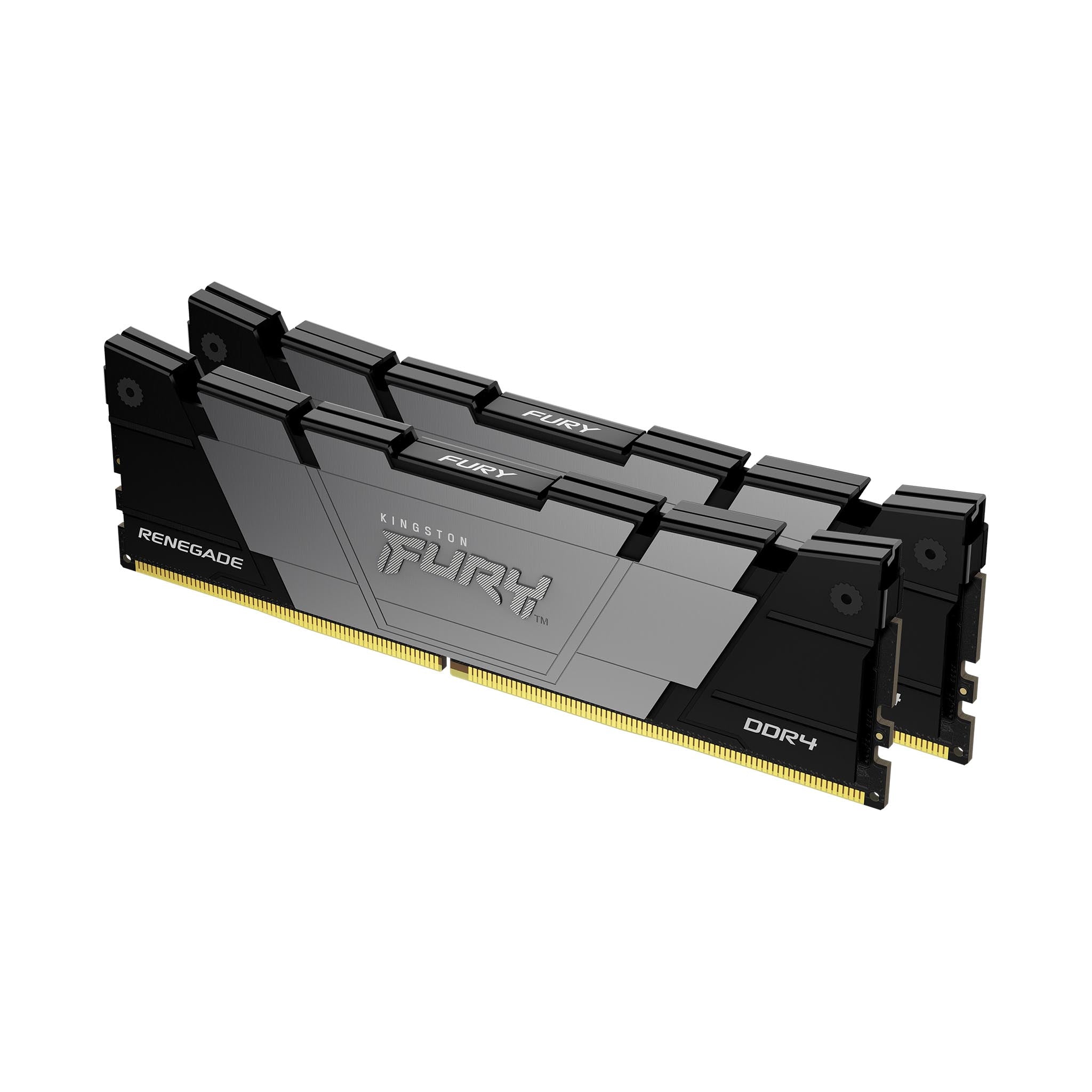 MEMORIA RAM KINGSTON DIMM DDR4 32GB 2X16GB 3200MT/S FURY RENEGADE BLACK XMP CL16 288PIN 1.35V C/DISIPADOR DE CALOR P/PC/GAMER/ALTO RENDIMIENTO KIT 2 KF432C16RB12K2/32