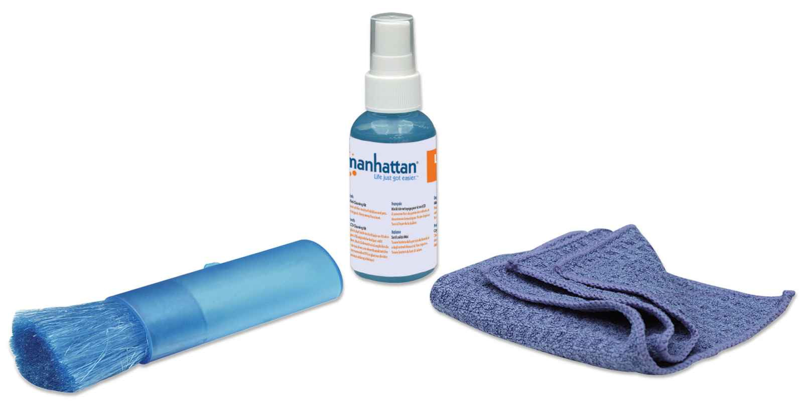 Manhattan Cleaning Kit for LCD 60ml Solution Cloth and Brush