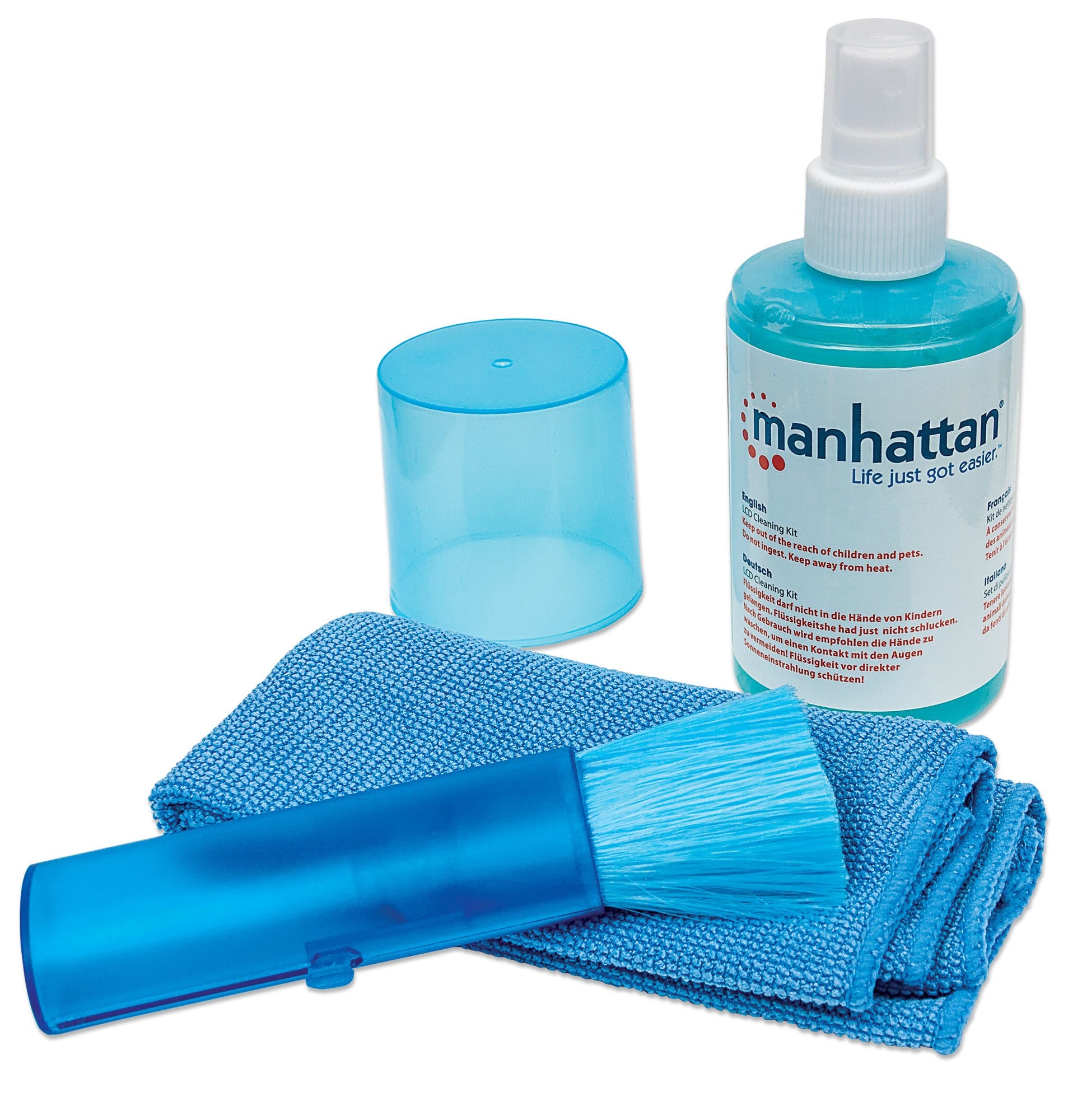 Kit Limpieza Manhattan para LCD Solución 200ml Paño y Brocha