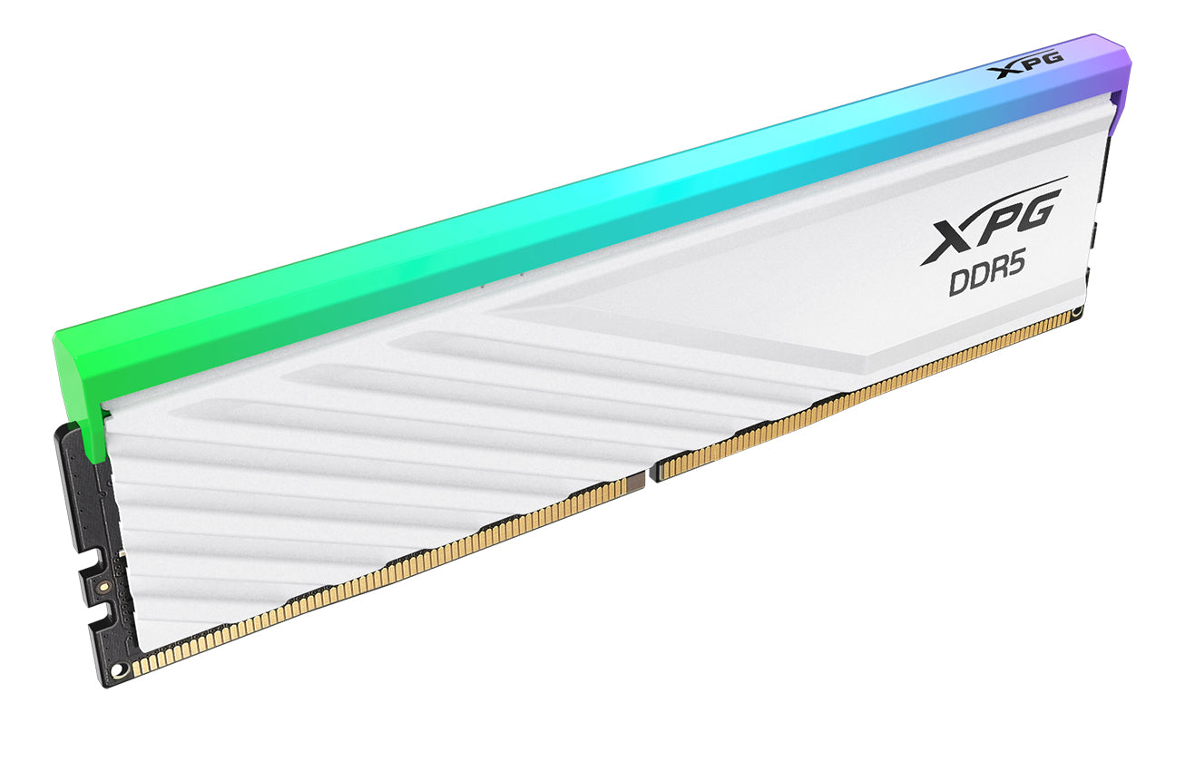 MEMORIA RAM ADATA XPG LANCER BLADE DDR5, 8GB 5600MHZ, CL46, XMP/EXPO RGB CON DISIPADOR COLOR BLANCA (AX5U5600C468G-SLABRWH)