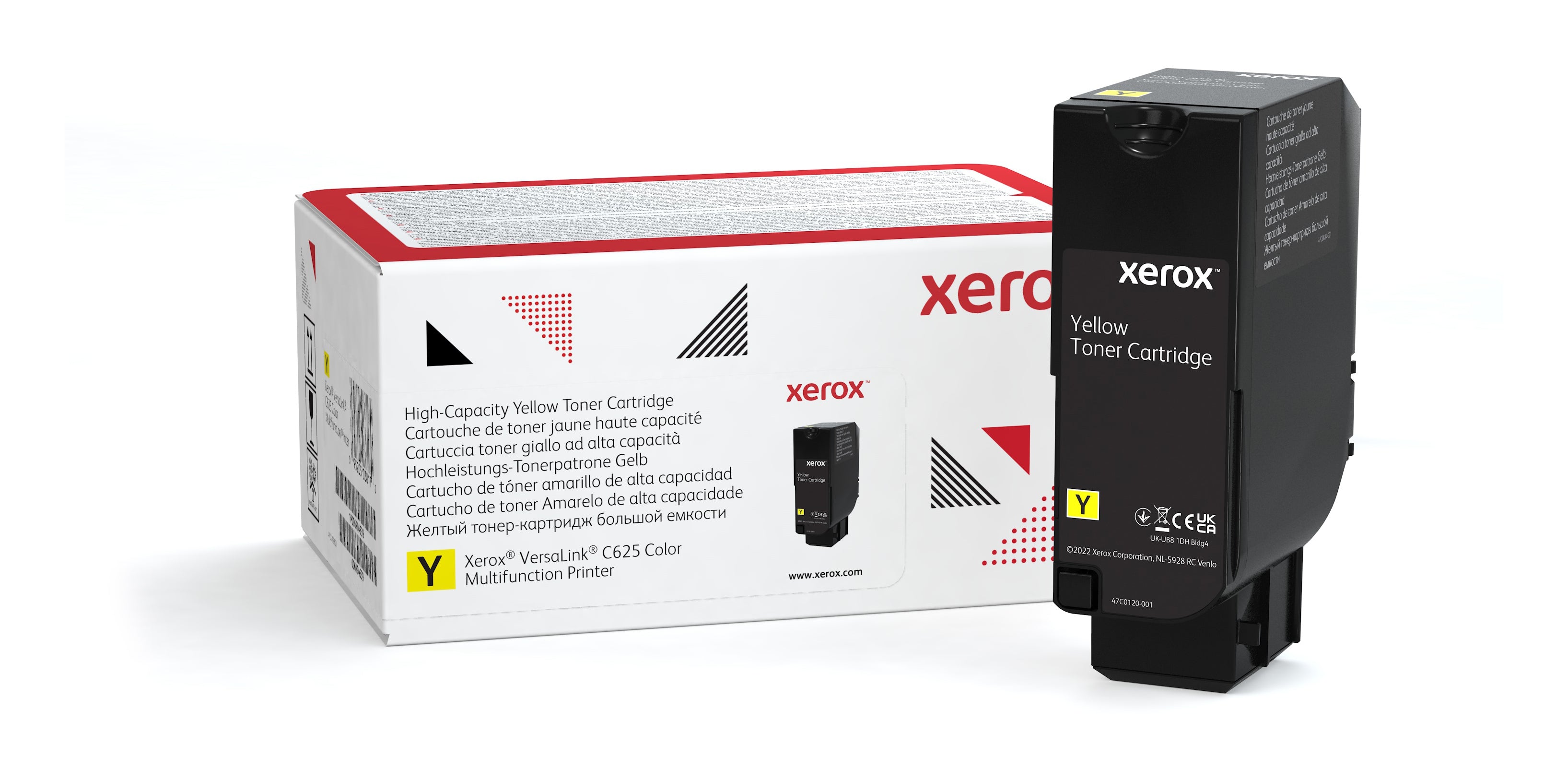 Cartucho Xerox de toner amarillo de alta capacidad para equipo C625