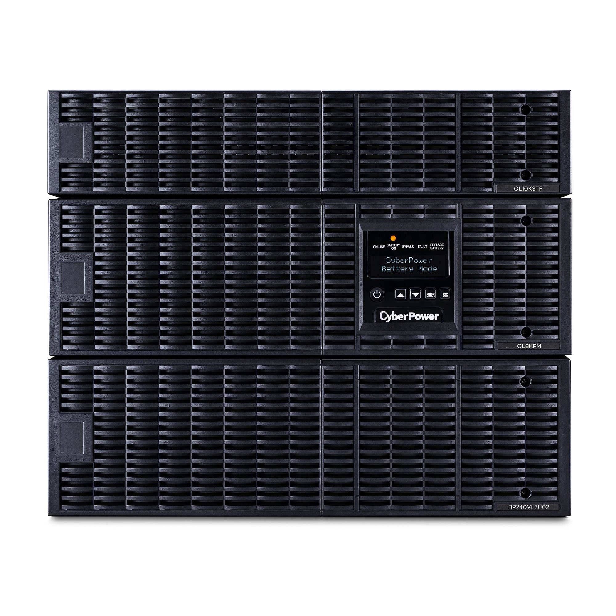 UPS de 8000 VA/8000 W, Online Doble Conversión, 200 - 240 Vac de Entrada, 120 - 240 Vac de Salida, Entrada Hardwired, Onda Senoidal Pura, Torre o Rack de 8 UR, Con 6 Tomas NEMA 5-20R, 3 NEMA L6-30R y Terminal Hardwired