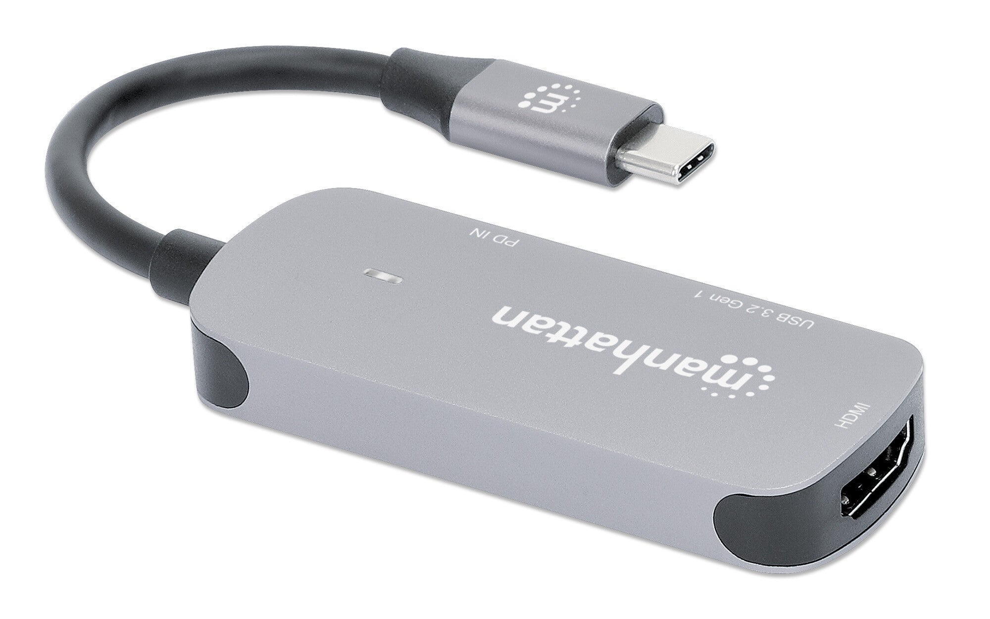 Manhattan 190299 base para laptop o replicador de puertos Alámbrico USB 3.2 Gen 1 (3.1 Gen 1) Type-C Plata